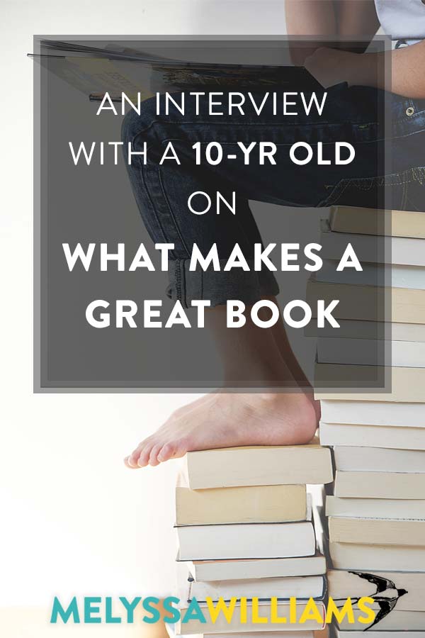An interview with a ten year old on what makes an interesting book